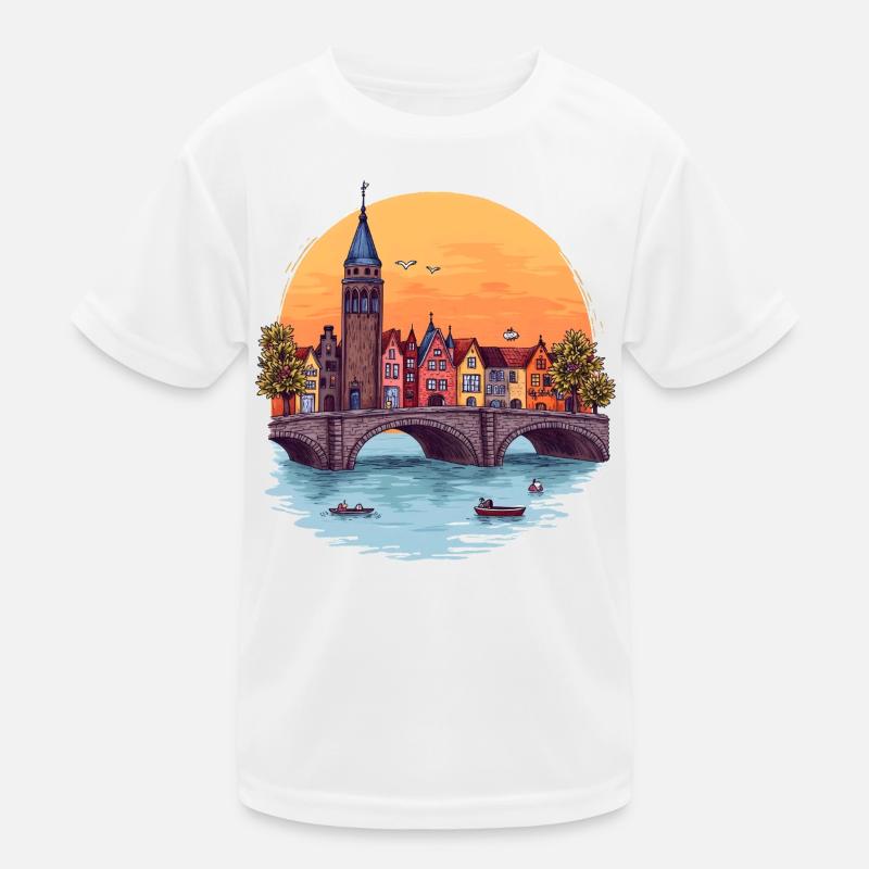 Amsterdam Skyline -  Kinder Funktions-T-Shirt