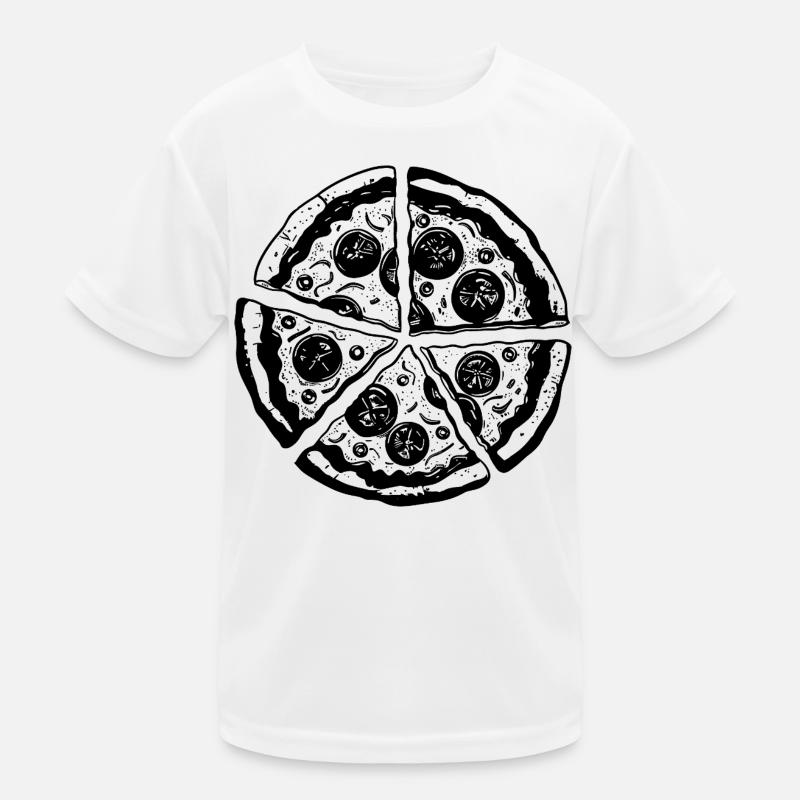 Pizza Drawing Kids Functional T-Shirt