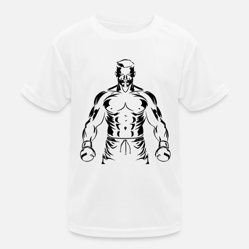 Boxer Junge Zeichnung Kinder Funktions-T-Shirt