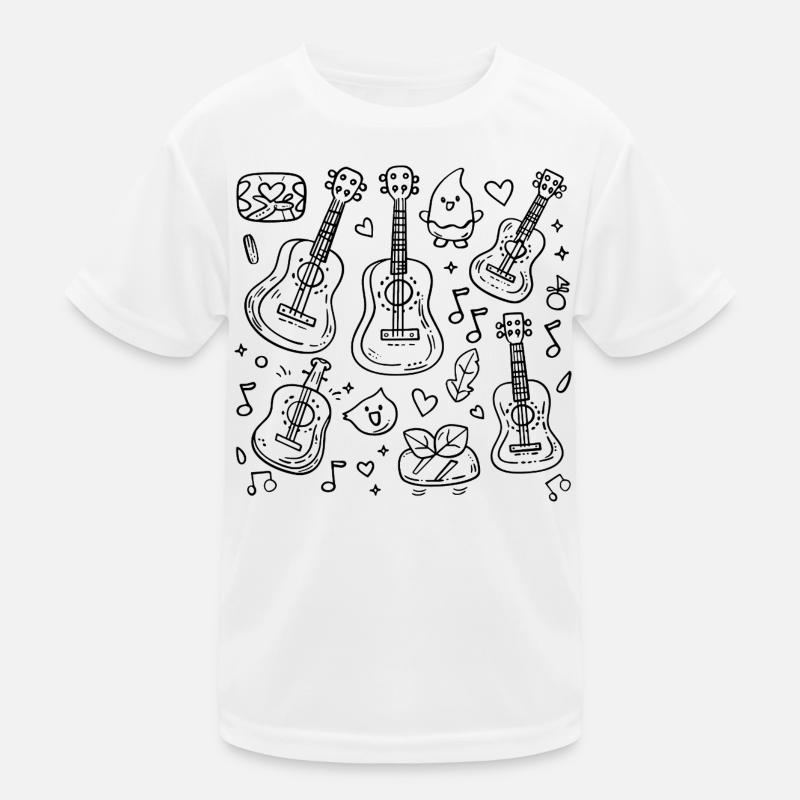 Ukulele Comic Style Kids Functional T-Shirt