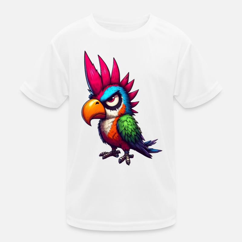Punk Parrot Kids Functional T-Shirt