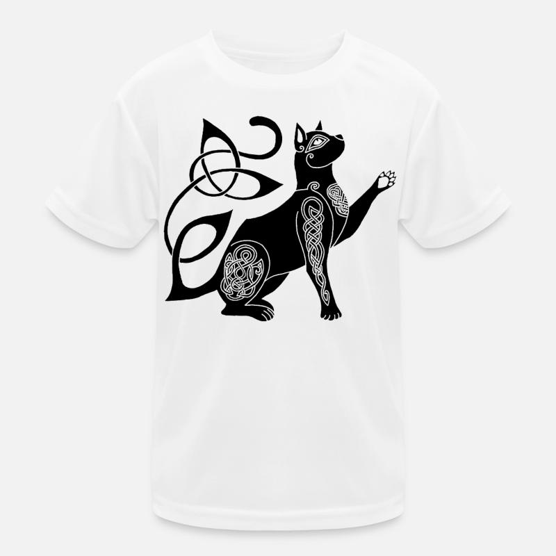 Chat noir celte T-shirt sport Enfant