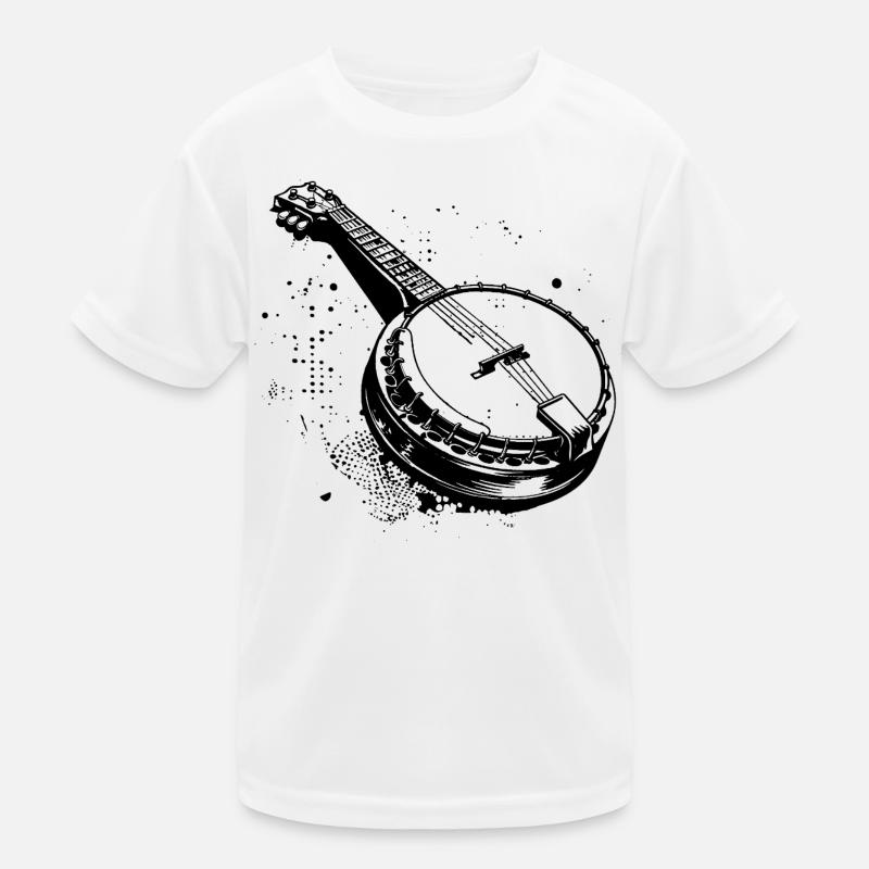 Banjo Drawing Kids Functional T-Shirt