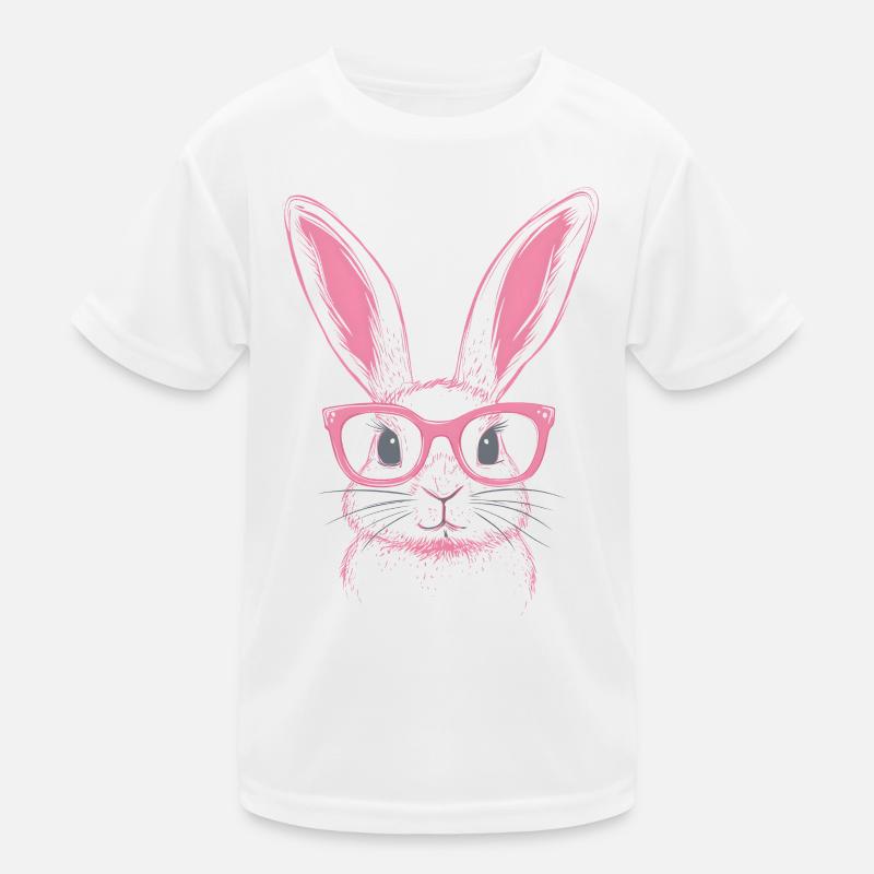 Rabbit Bunny Glasses Bunny Ears Bunny Gift Kids Functional T-Shirt