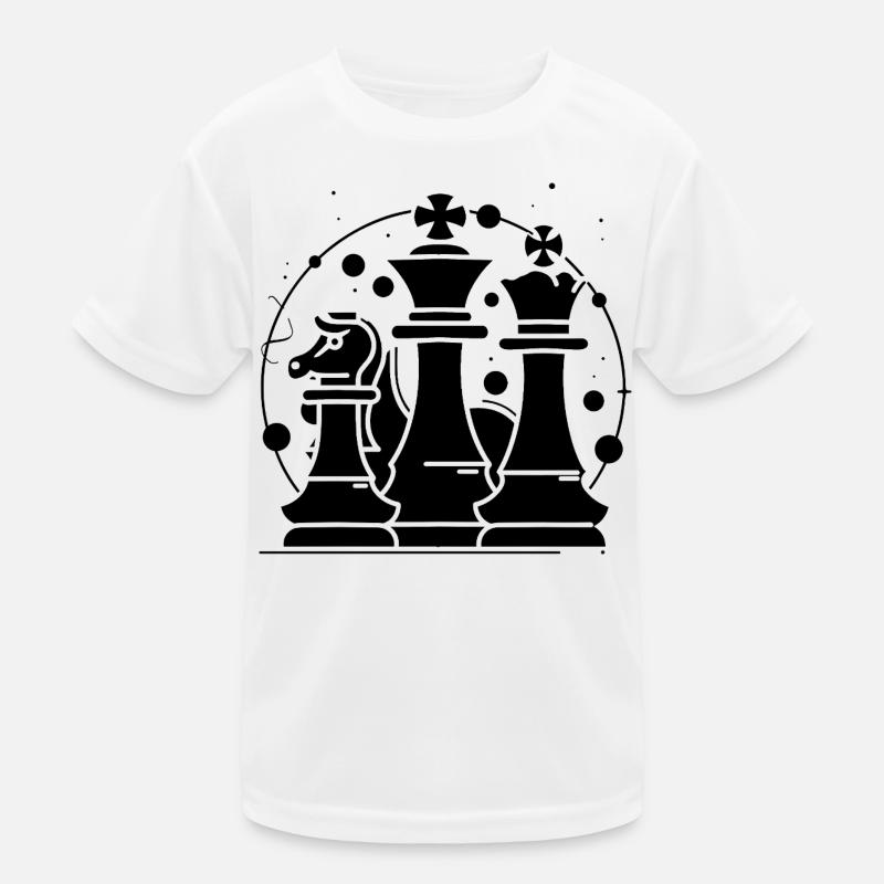 Chess Pieces Comic Look Kids Functional T-Shirt