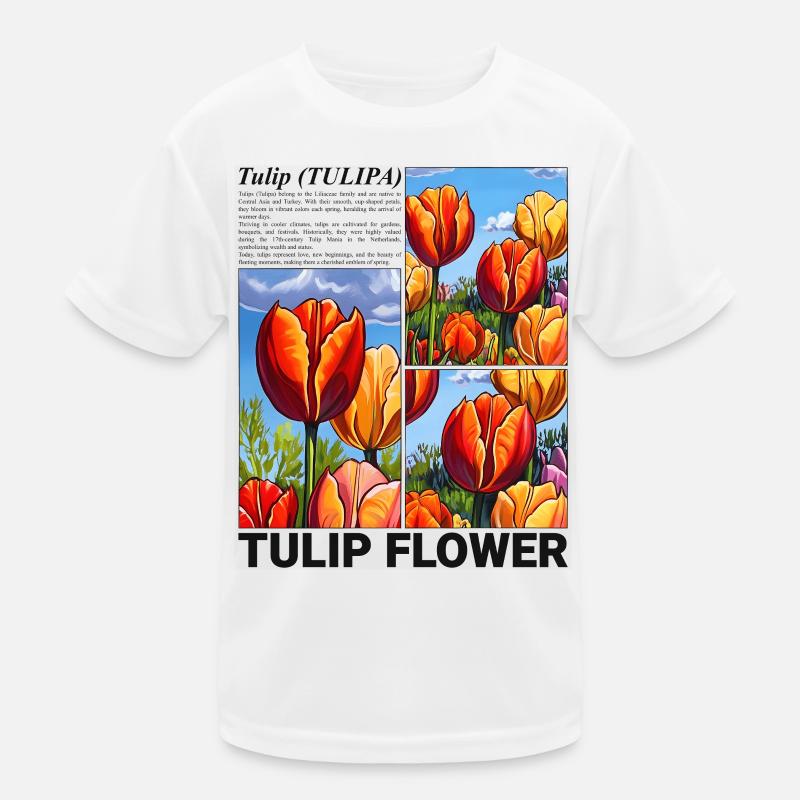 Tulip Flower Nature Spring Botanical Gift Kids Functional T-Shirt