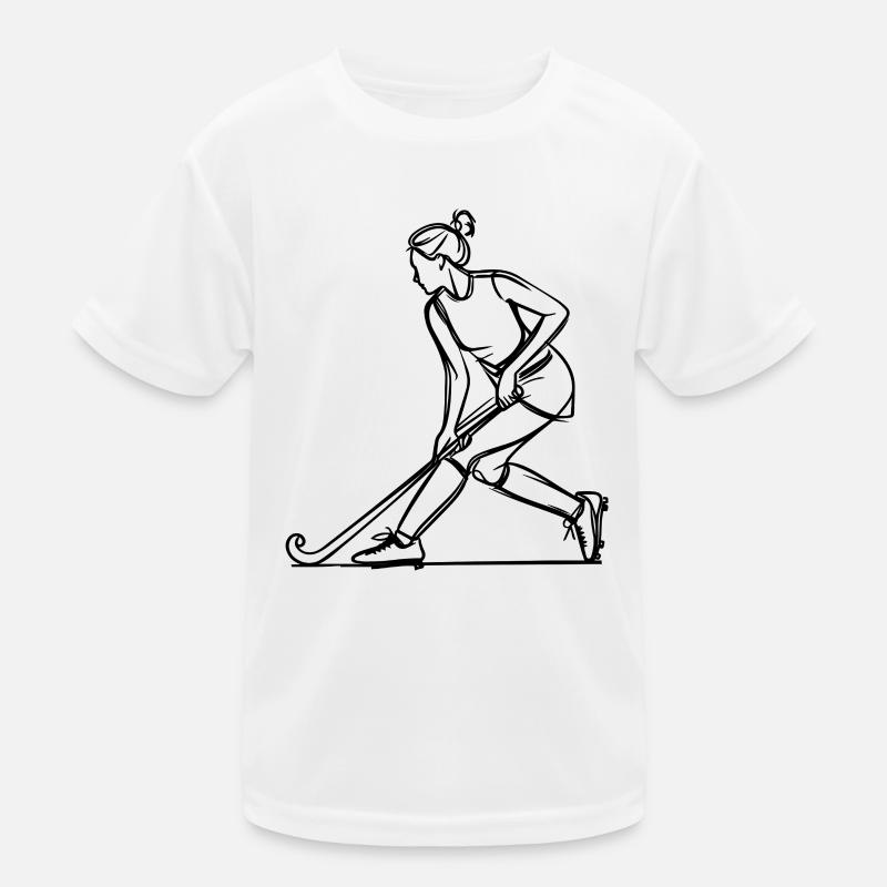 Feldhockeyspielerin Kinder Funktions-T-Shirt