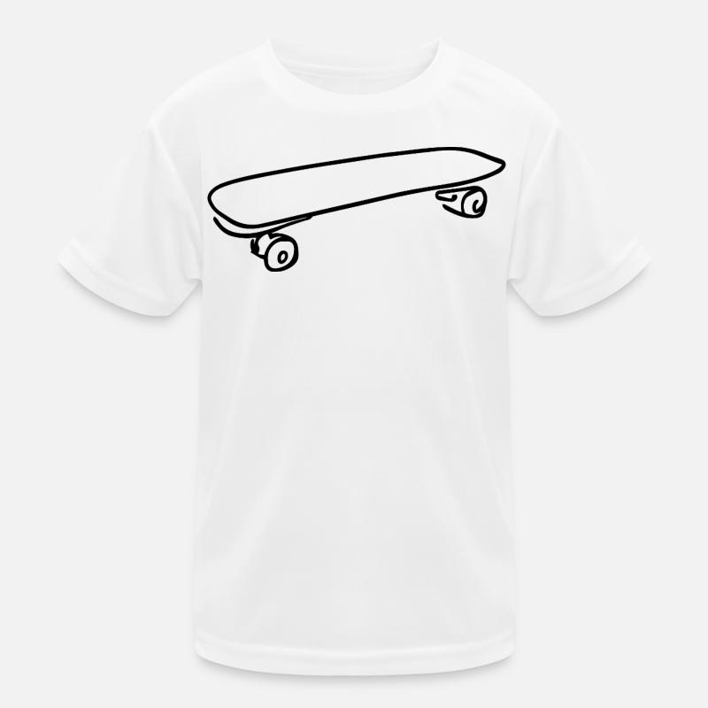 Skateboard Drawing Kids Functional T-Shirt