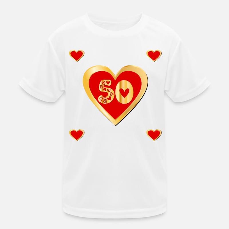 50th Birthday HEART CONGRATULATIONS Kids Functional T-Shirt