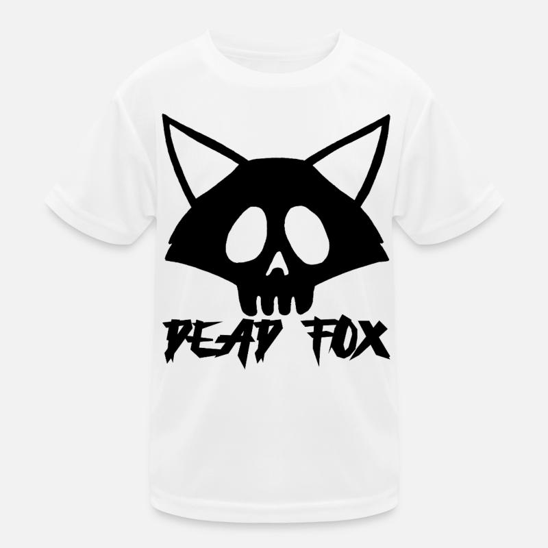 Crâne de renard noir T-shirt sport Enfant