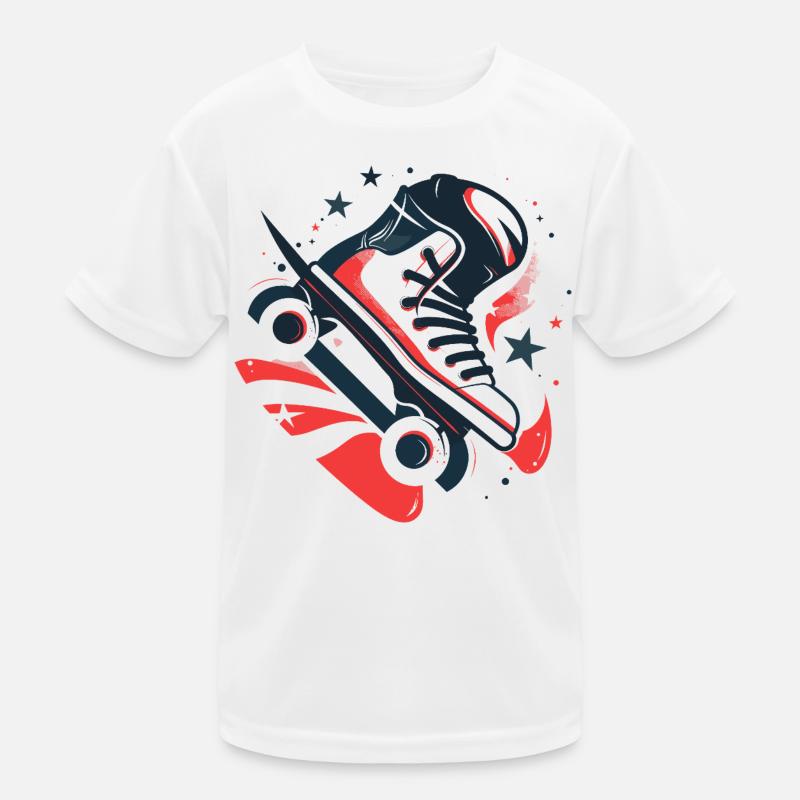 Roller Skates Drawing Kids Functional T-Shirt
