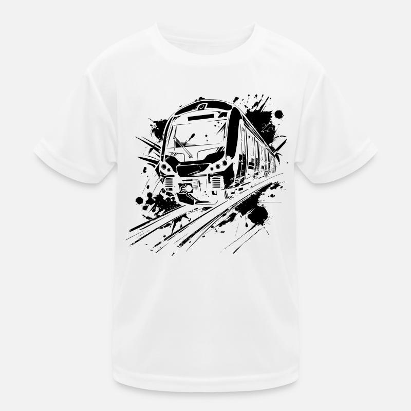 Eisenbahn Farbklecks Kinder Funktions-T-Shirt