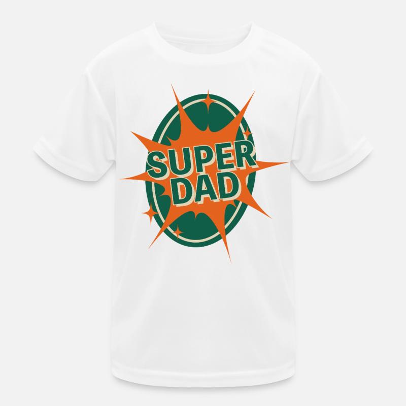 Conception de style bande dessinée Super Dad T-shirt sport Enfant