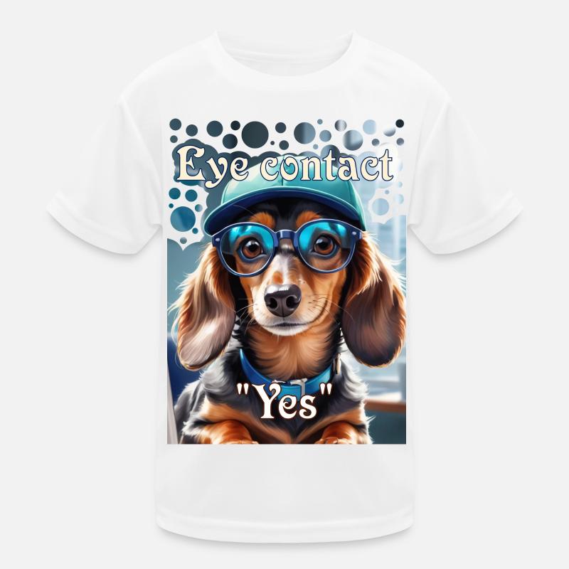 Teckel Look Teckel avec capuchon Lunettes élégantes T-shirt sport Enfant