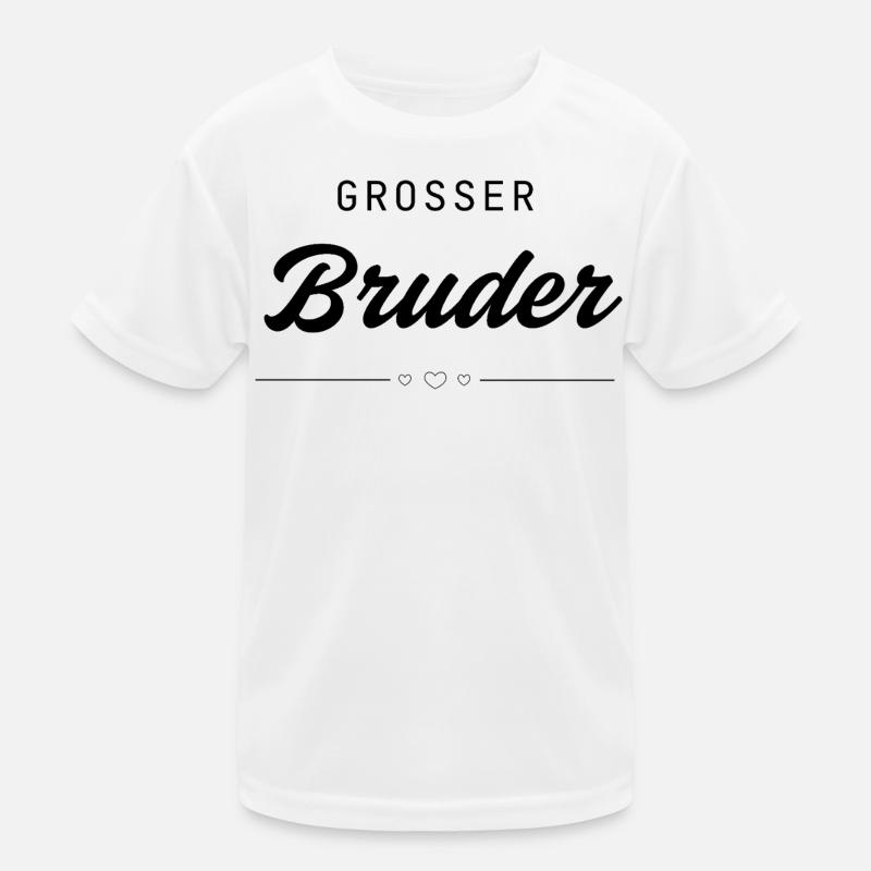 Minimalistisch Großer Bruder, moderner Schriftzug Kinder Funktions-T-Shirt