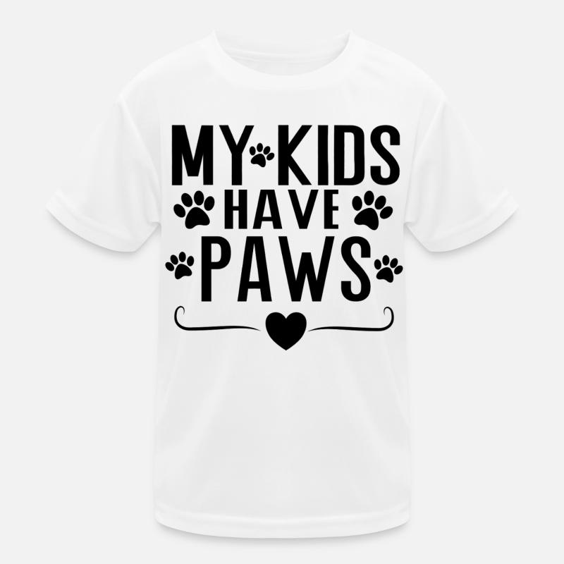 Mes enfants ont des pattes – Conception de la déclaration parentale de chien T-shirt sport Enfant