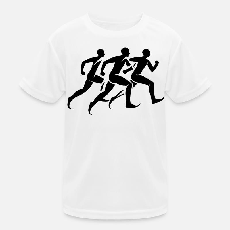 Runner Drawing Kids Functional T-Shirt