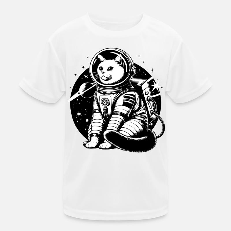 Chat astronaute T-shirt sport Enfant