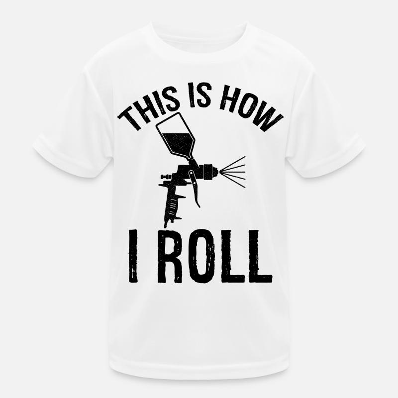 so rolle ich Auto Body Painter Kinder Funktions-T-Shirt