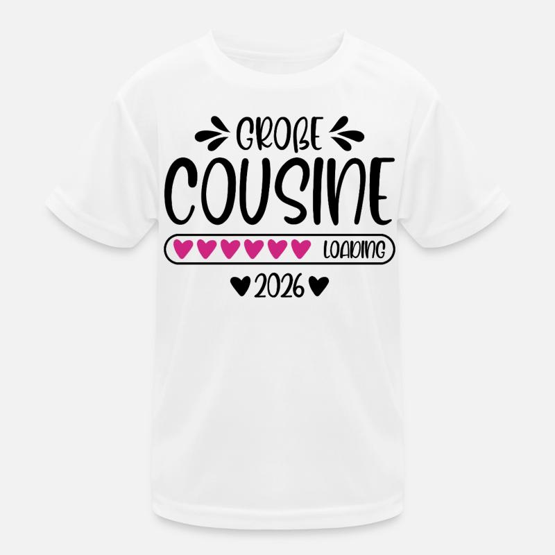 Große Cousine 2026 Kinder Funktions-T-Shirt