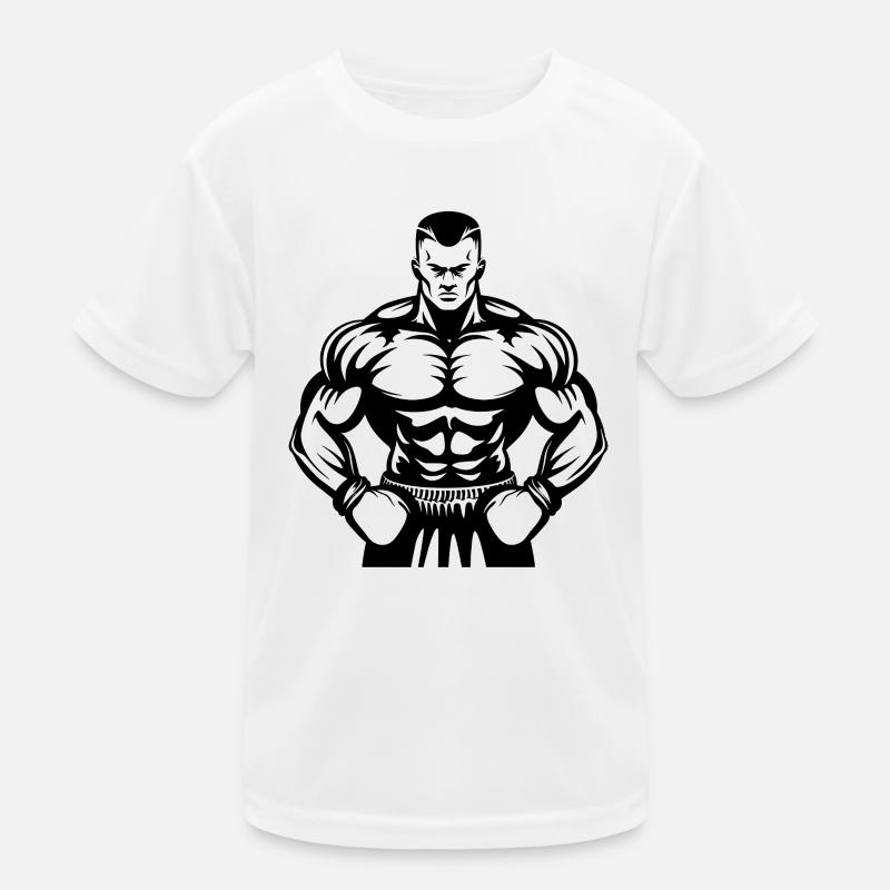 Boxer Zeichnung Kinder Funktions-T-Shirt