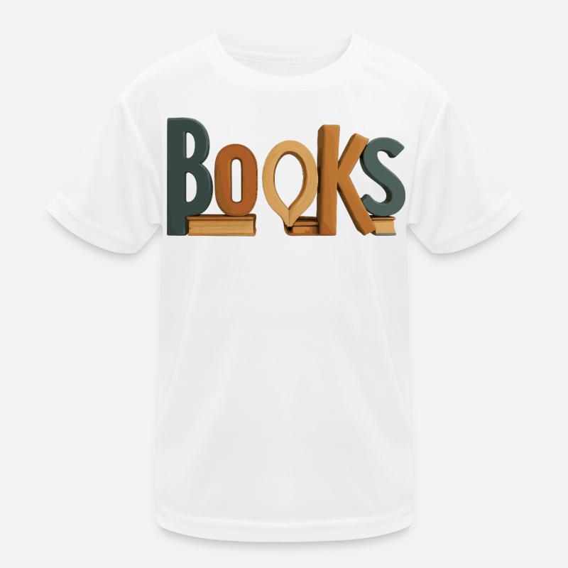 Buchstaben als Bücher Typografie Kinder Funktions-T-Shirt