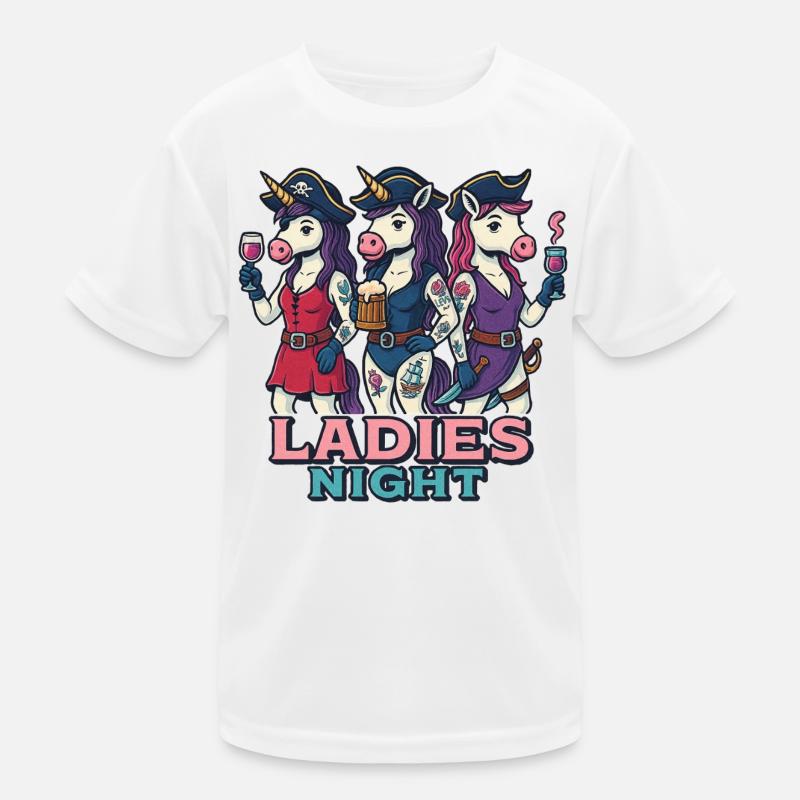 Ladies Night - Piraten & Einhörner Kinder Funktions-T-Shirt