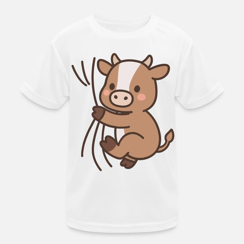 Kleines Kälbchen Kinder Funktions-T-Shirt