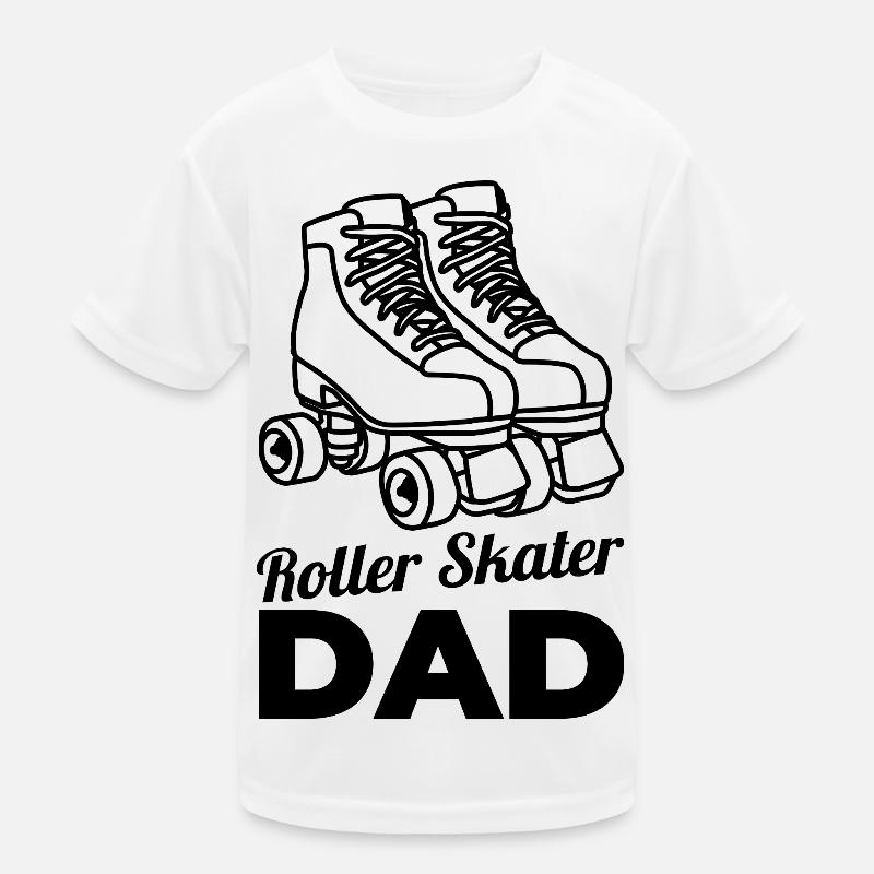 Rollschuhläufer Papa Kinder Funktions-T-Shirt