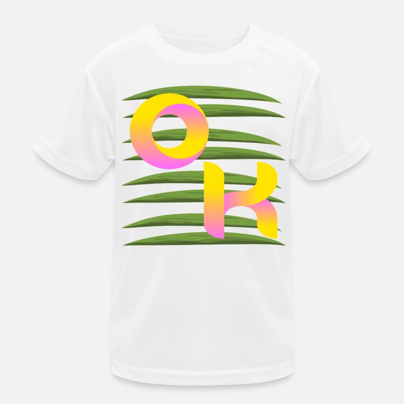SUMMER PALM TREES OK Kids Functional T-Shirt