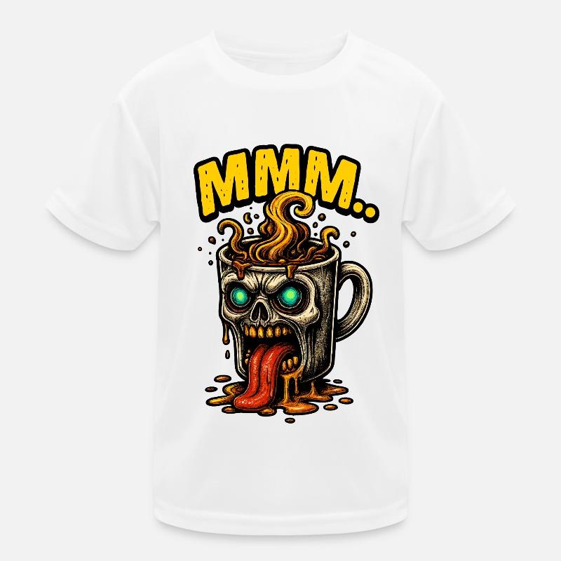 MMM Dämonenkaffee Becher Kinder Funktions-T-Shirt