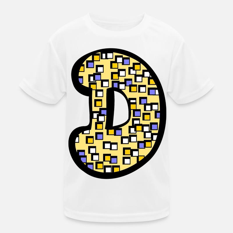 Buchstabe D mit Charakter Kinder Funktions-T-Shirt