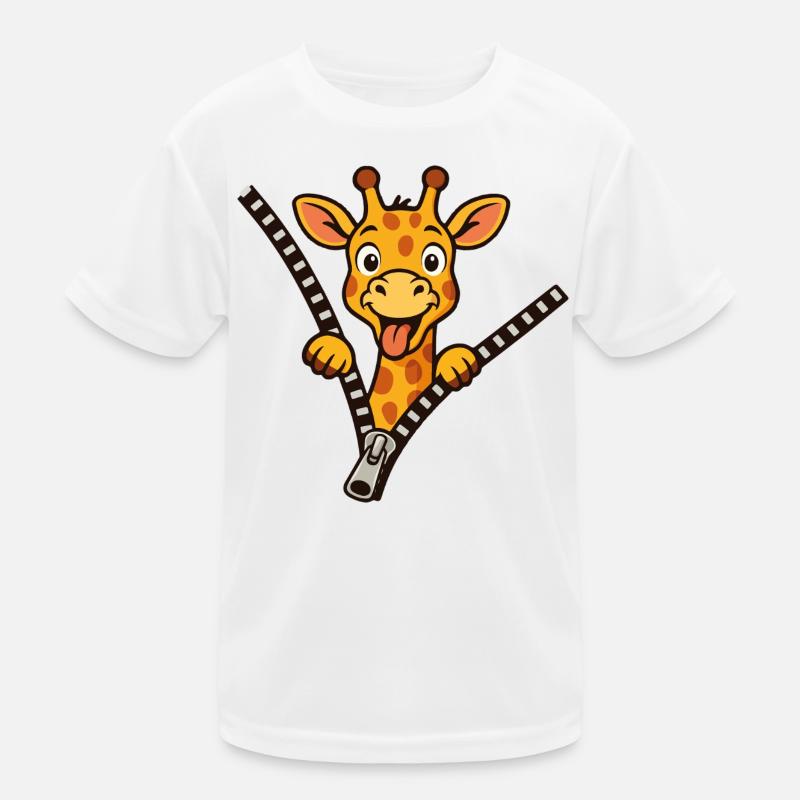 Freche Giraffe Kinder Funktions-T-Shirt