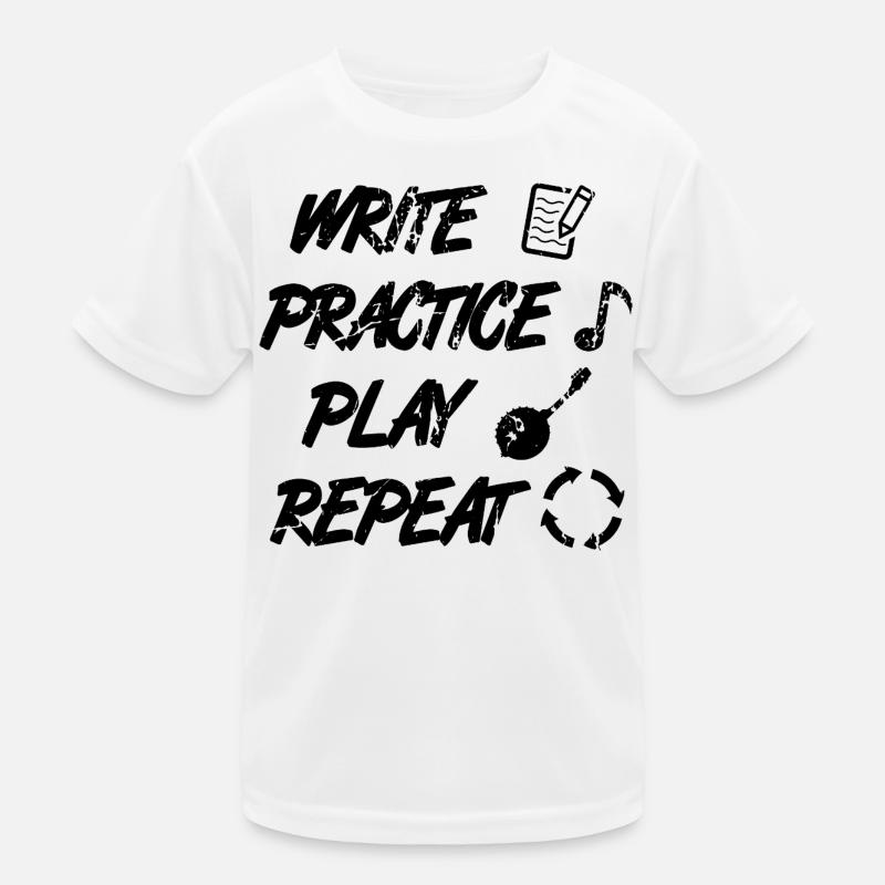 Write Practice Play Repeat Kinder Funktions-T-Shirt