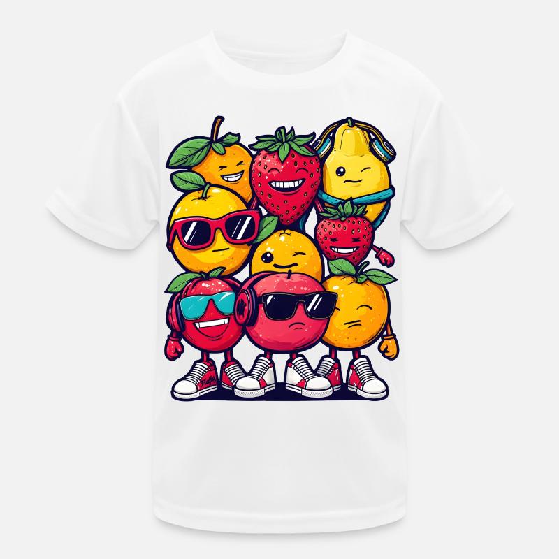 Fruit Squad – 🍓 🍊 🍉 Cartoon Kinder Funktions-T-Shirt
