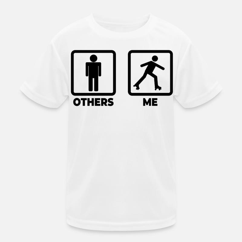 Rollschuhfahrer Witz Kinder Funktions-T-Shirt