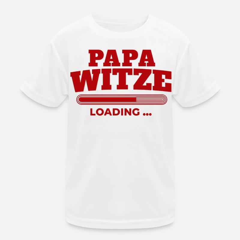 PapaWitze Loading Bar - Kinder Funktions-T-Shirt - Weiß