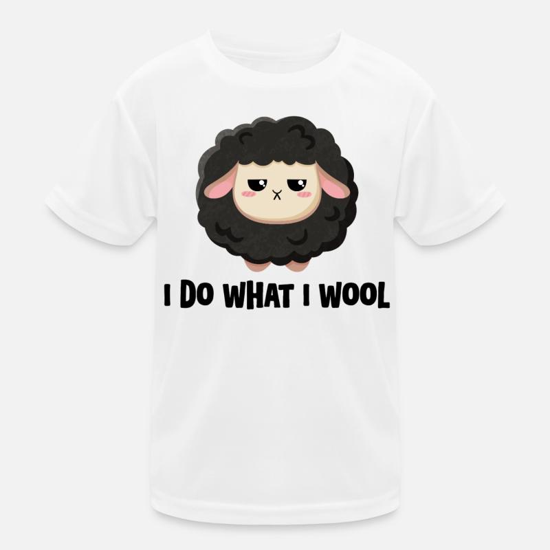 Süßes schwarzes Schaf grummelig mit Spruch Kinder Funktions-T-Shirt