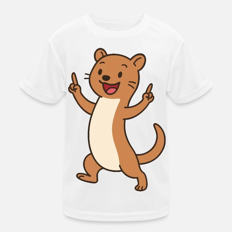 Joyeux bébé belette avec breloque T-shirt sport Enfant