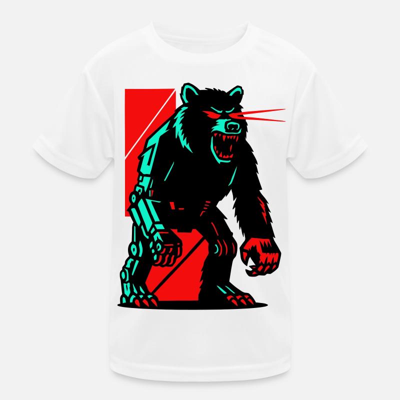 Mecha Techno Bear Kids Functional T-Shirt