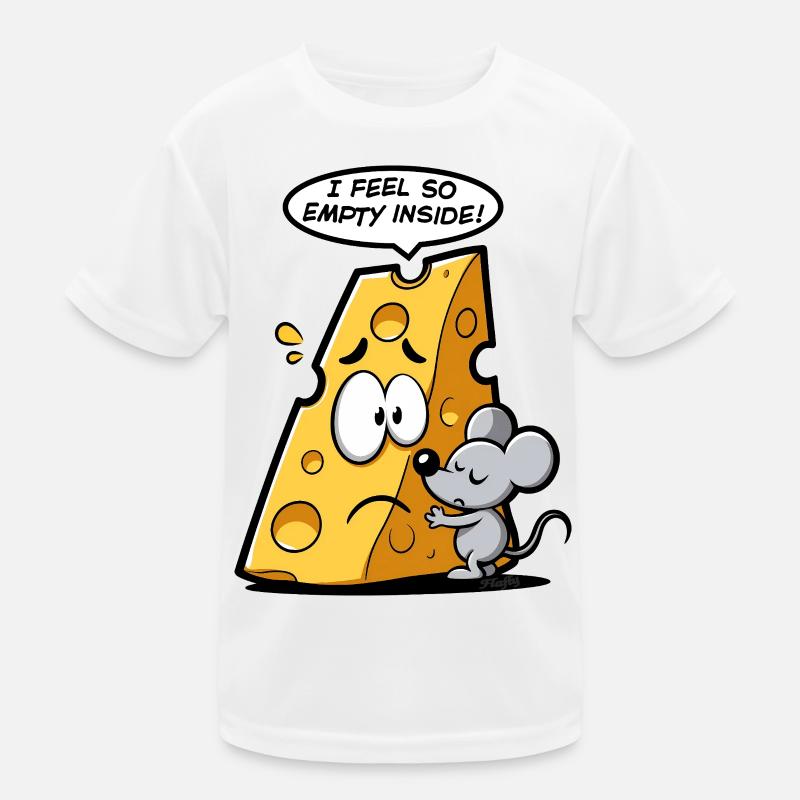 Cheese in existential crisis 🧀🐭 Kids Functional T-Shirt