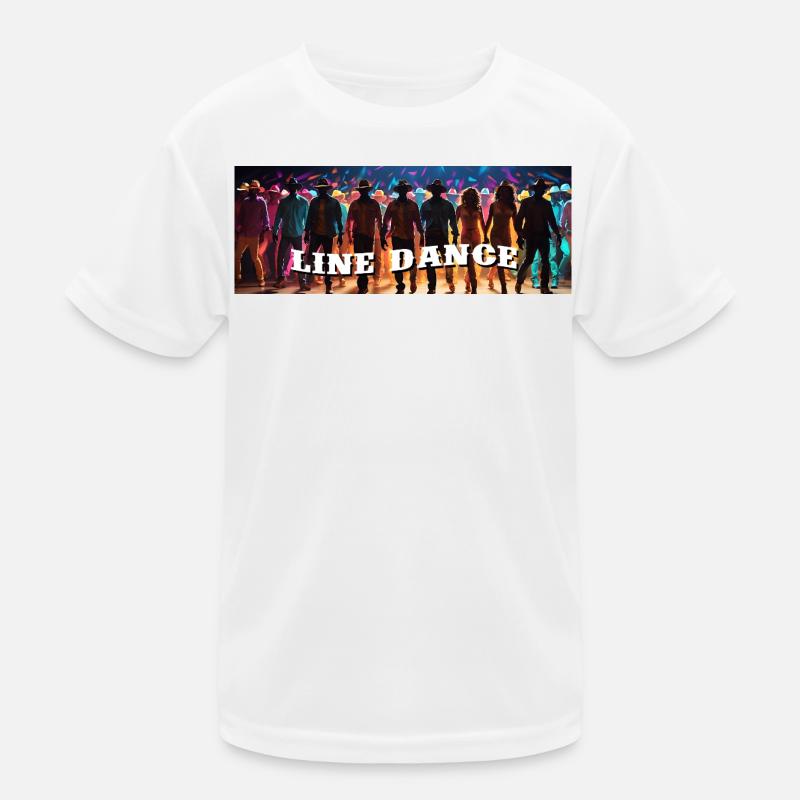 Line dance group dancing Kids Functional T-Shirt