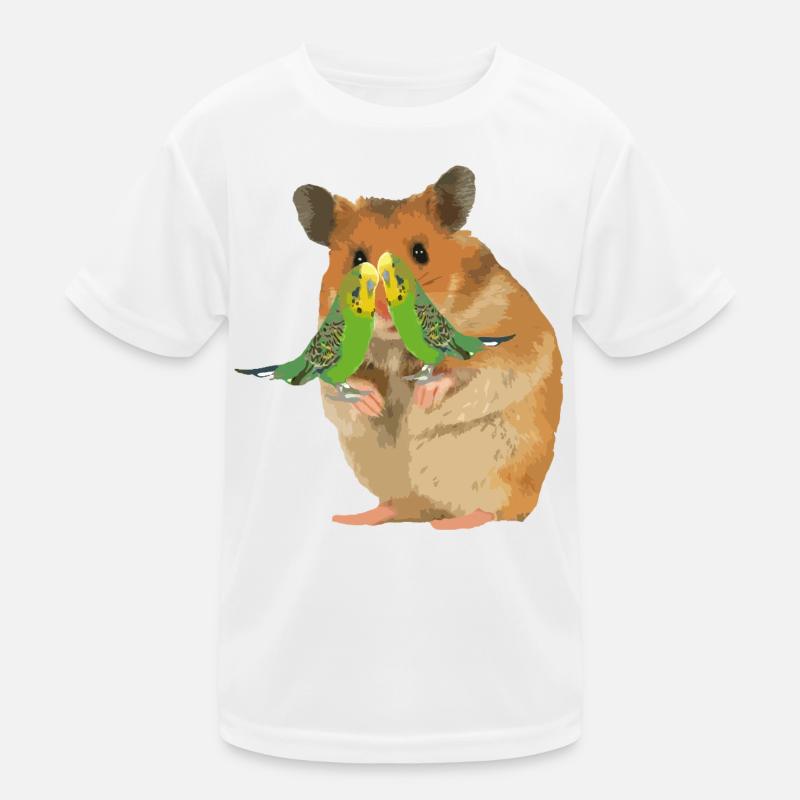 Hamster Menno mit zwei Wellis Kinder Funktions-T-Shirt