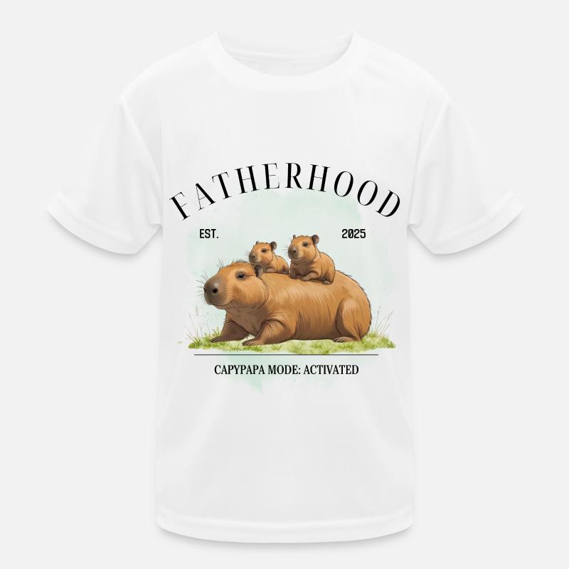 Paternité EST. 2025 – Mode Capypapa activé T-shirt sport Enfant