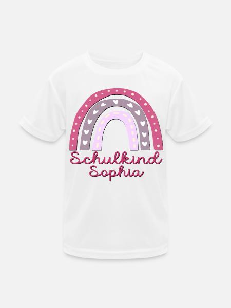 Schulanfang Schulkind Sophia - Kinder Funktions-T-Shirt - Weiß