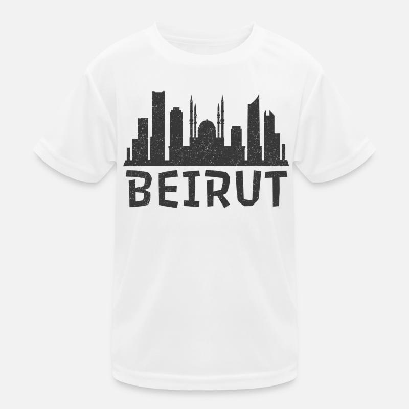 Beirut Skyline Silhouette Kinder Funktions-T-Shirt