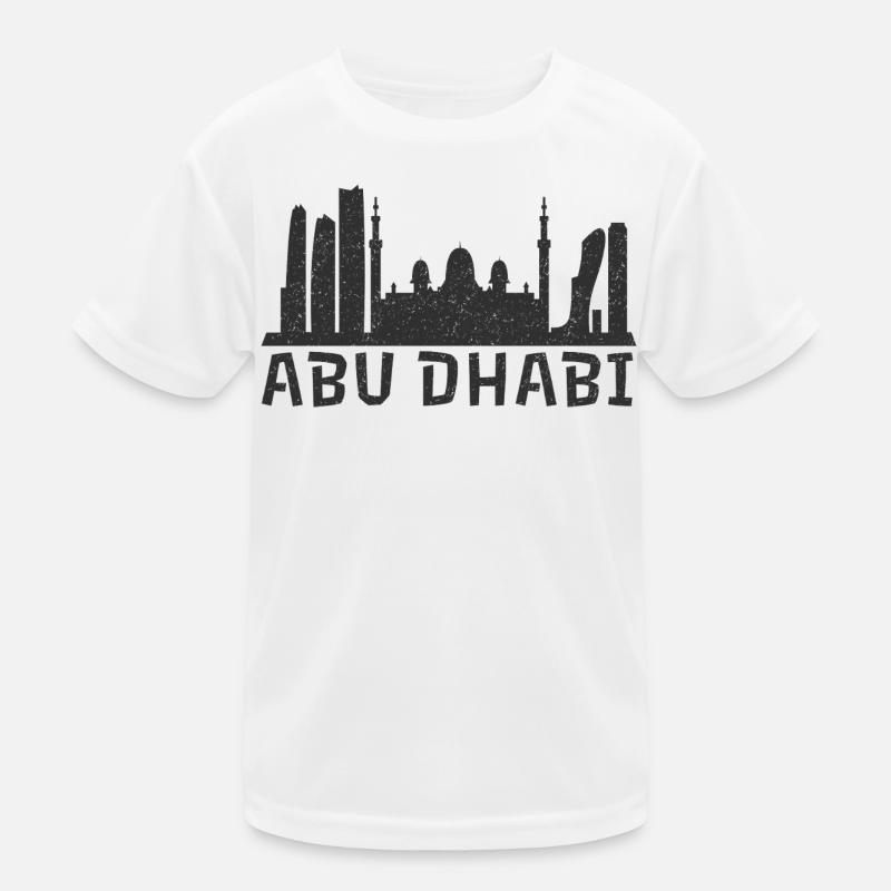 Abu Dhabi Nightscape Kinder Funktions-T-Shirt
