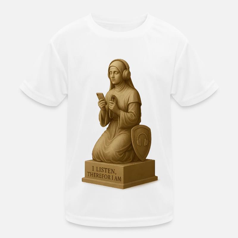 Meditative Hörergeist Skulptur Kinder Funktions-T-Shirt