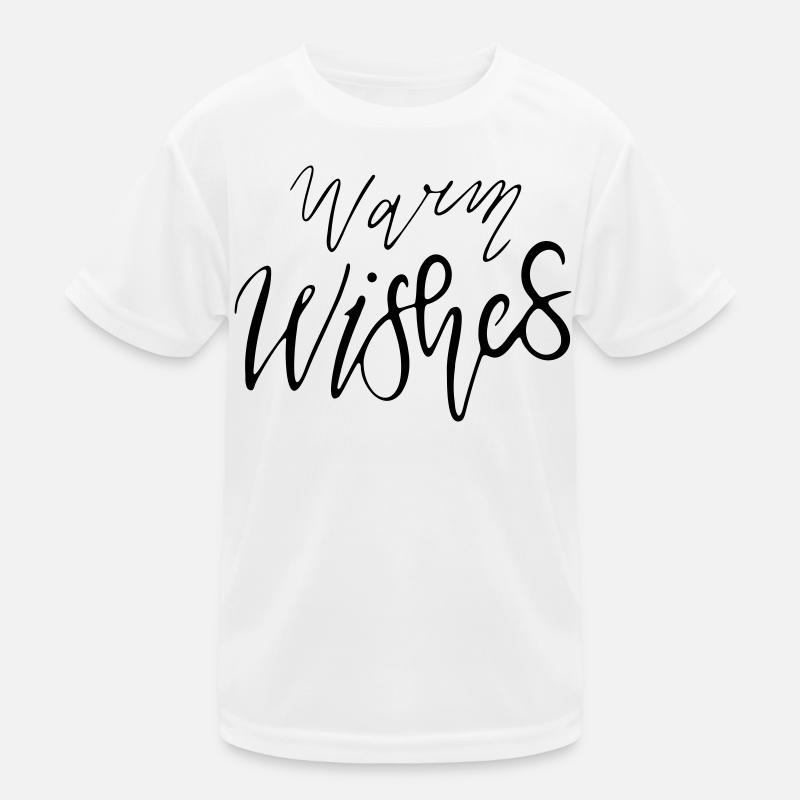 Warm Wishes – Lettrage à la main Design multicolore Var T-shirt sport Enfant