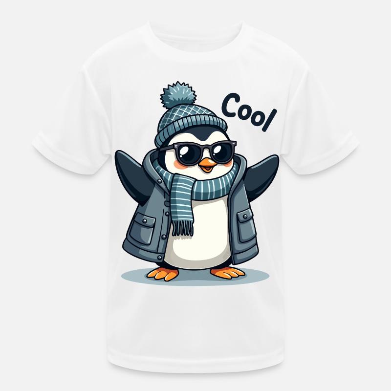 Coolguin - der coole Penguin Kinder Funktions-T-Shirt